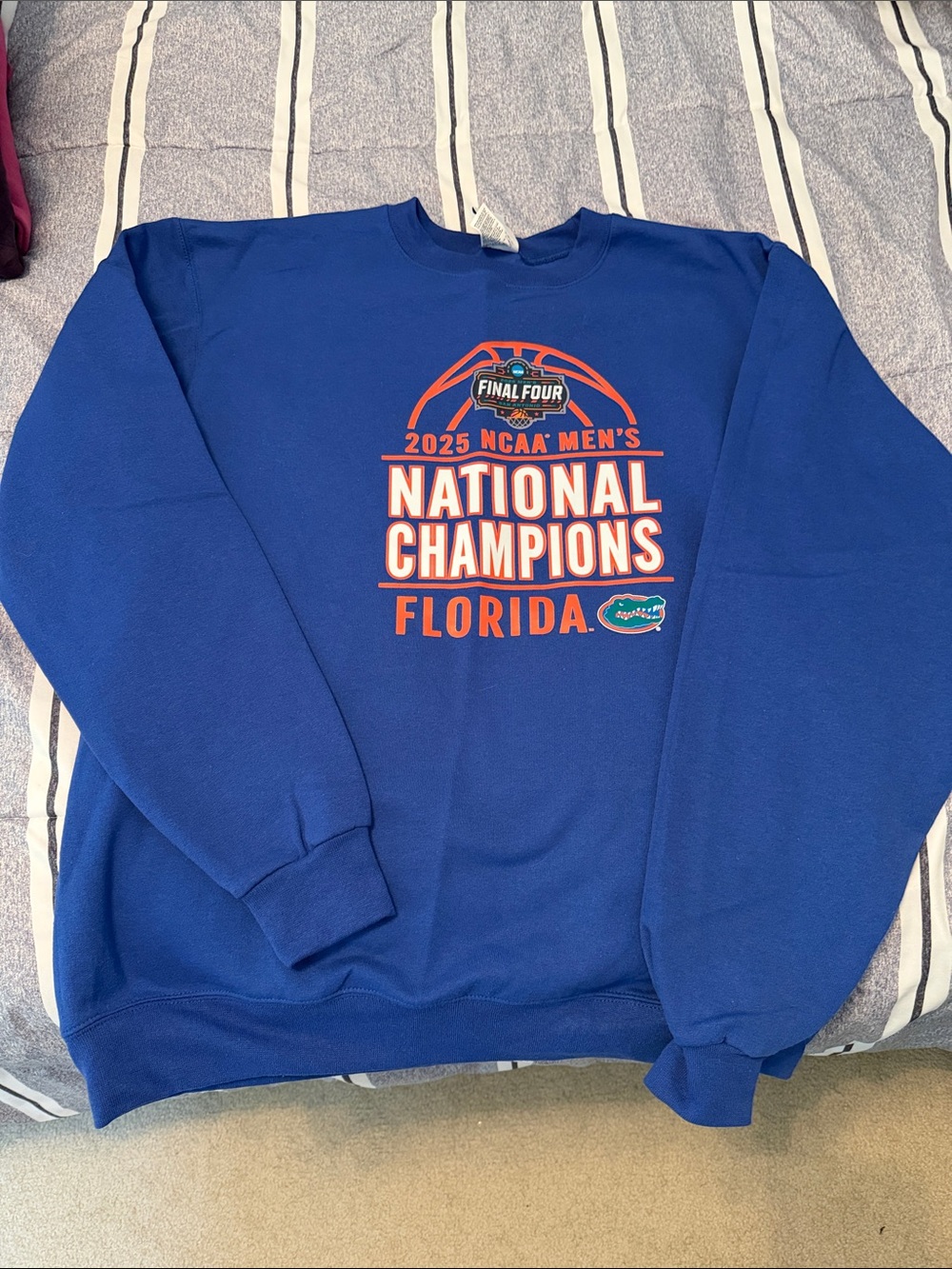 Florida National Champions 2025 Blue Crewneck Sweatshirt